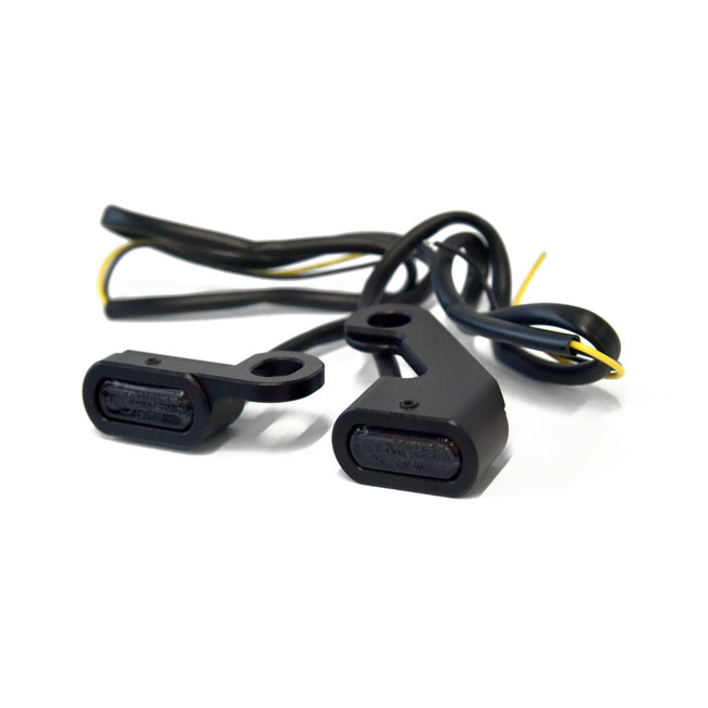 Schwarze Mini LED Blinker für HD Touring Softail