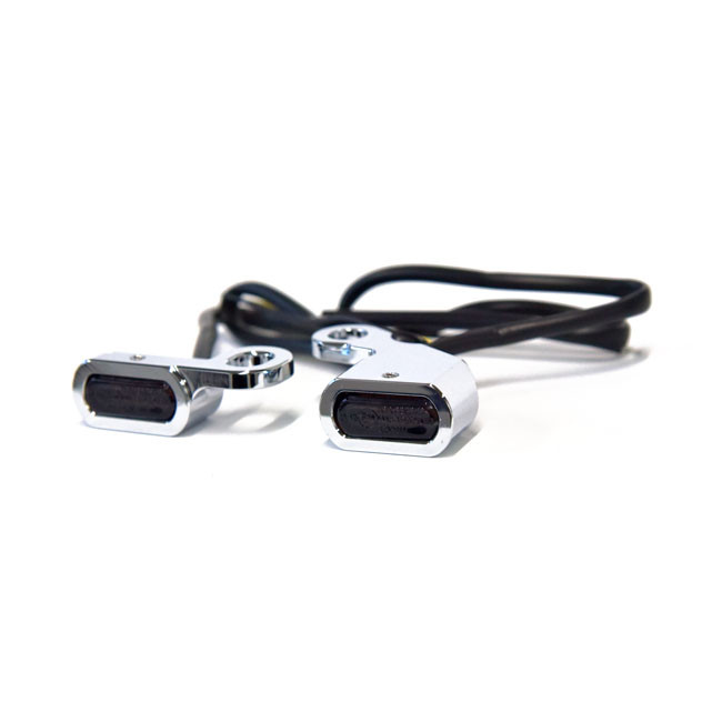 Chrom smoked Style Mini LED Blinker für HD Dyna Softail XL