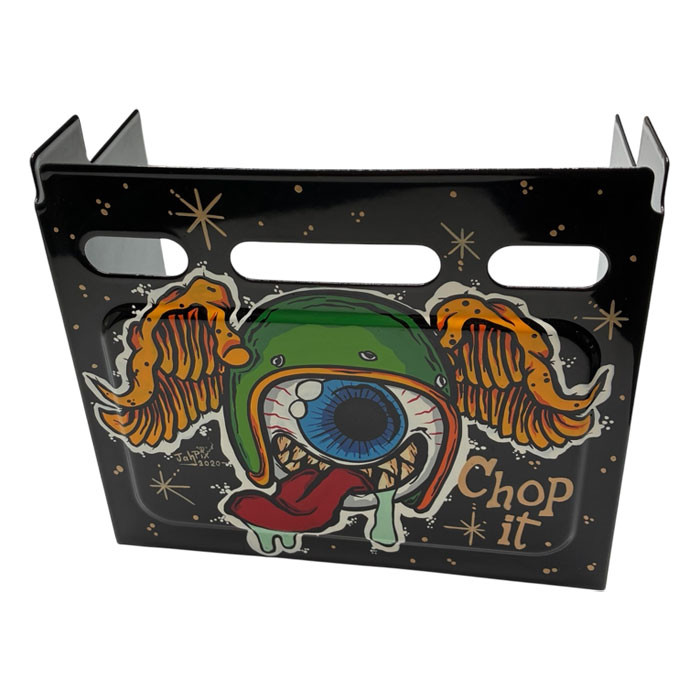 Cache-batterie noir avec Pinstripe Jahpix pour Harley-Davidson FXE & XL