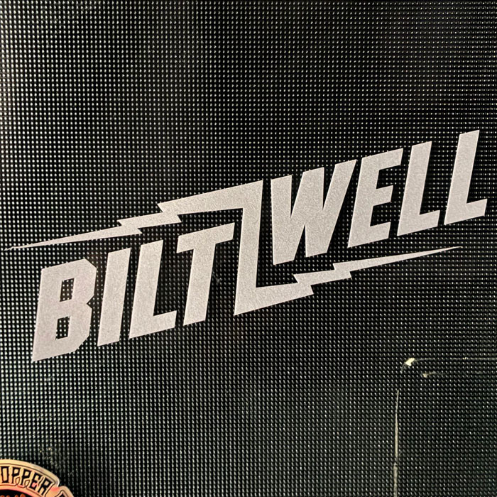 Biltwell Bolt Sticker Weiß  22 x 6 cm