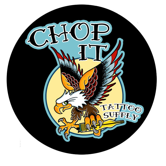 2x Aufkleber Chop it Hawk Tattoo