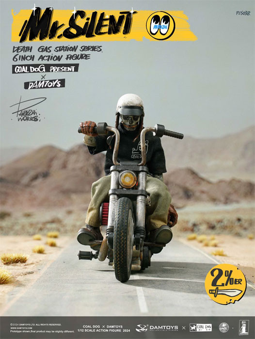 Death Gas Station Series Figur – Mr. Silent Deluxe mit Chopper