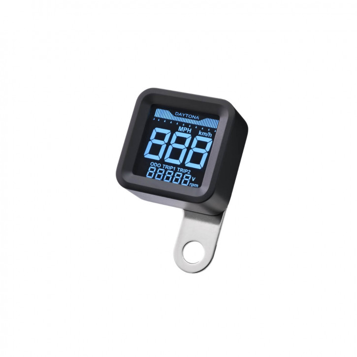 Digital LCD speedometer cube with tachometer