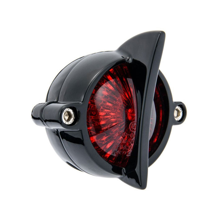 LED Aluminium schwarz Motorrad Rücklicht Fishtail Style