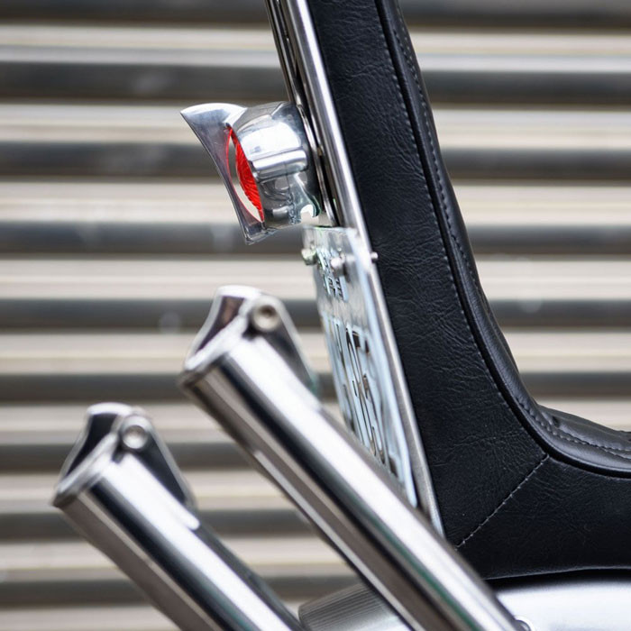 Aluminium LED Motorrad Rücklicht im Fishtail Chopper Retro Style E geprüft 