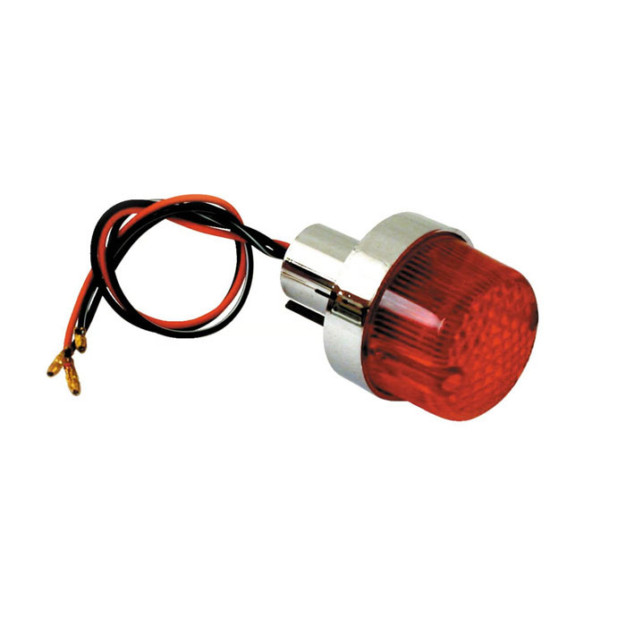 Motorcycle Tail Light Round Chrome