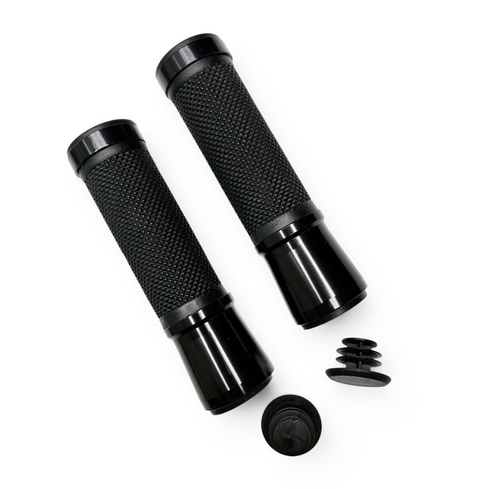 SHIN YO Lenkergriffe Gummi - Aluminium, schwarz, für 22 mm