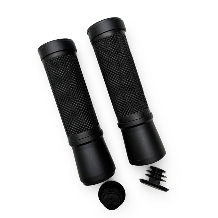 SHIN YO Lenkergriffe Gummi - Aluminium, schwarz matt, für 22 mm