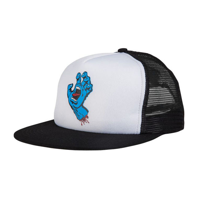 Casquette Trucker Santa Cruz noir et blanc – Screaming Hand