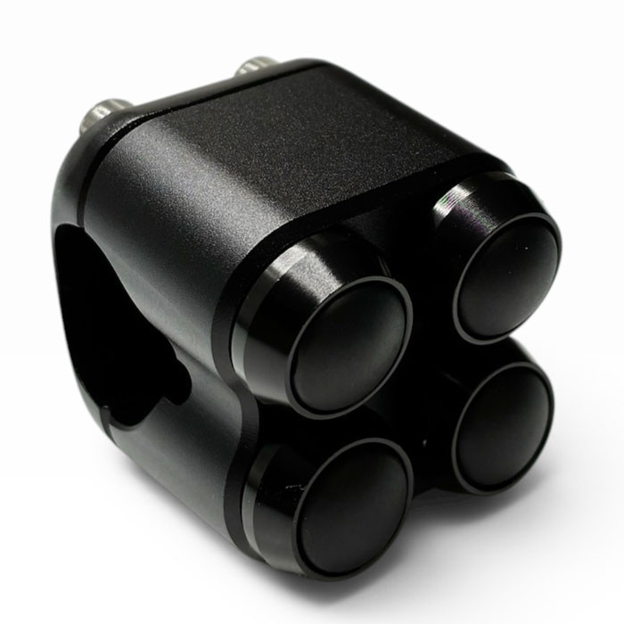 Black Aluminium switch quad for 22 mm handlebar