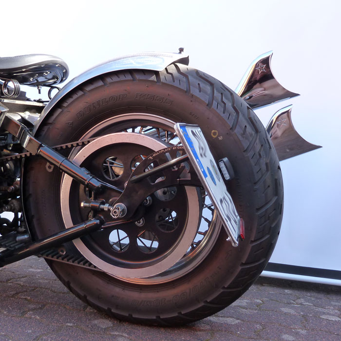 Seitlicher Kennzeichenhalter S für Harley Davidson Softail 18-19 schwarz