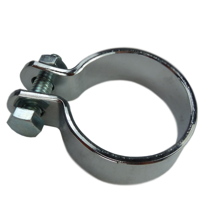 Chromed exhaust end clamp