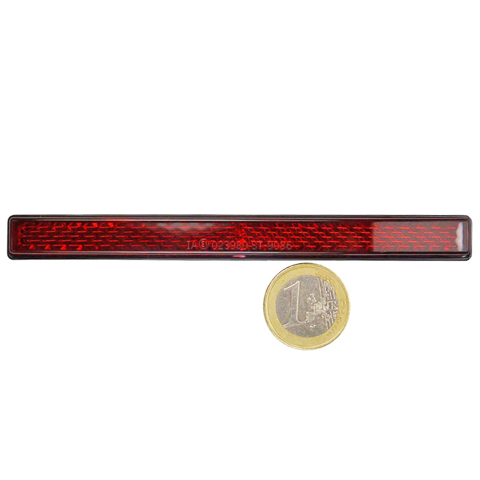 Reflektor rechteckig, 2Stück, Rot, Maße 95*38mm Selbstklebend