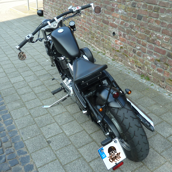GOOFIT Motorrad Schwarz Bullet Blinker Licht Scheinwerfer Lampen für Harley Chopper Bobber Cafe Racer Scooter
