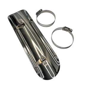 Chrome heat shield 2-1/4" - 57 mm - 254 mm long
