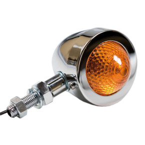 Chrome Bullet Style turn signals Pike wiht long stem