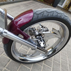 Front Fender kurz Stahl mit Halterung und Löchern Wide Glide