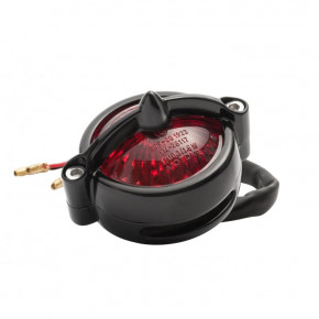 LED Aluminium Taillight black round Bullet style