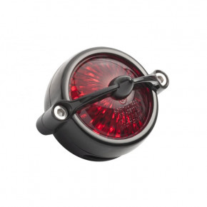 LED Aluminium Taillight black round Bullet style