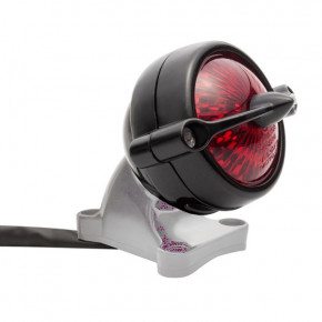 LED Aluminium Taillight black round Bullet style