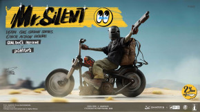Death Gas Station Series Figur – Mr. Silent Deluxe mit Chopper