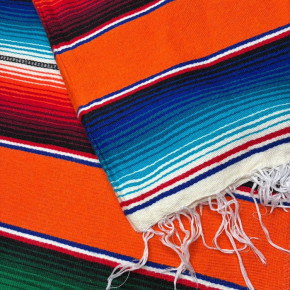 Mexikanische Decke 150x213 cm Mexico Style - orange