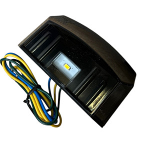 Boston LED taillight, black with smoked lens and license plate light