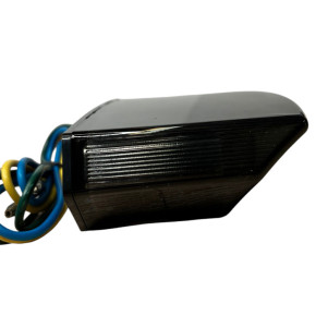 Boston LED taillight, black with smoked lens and license plate light