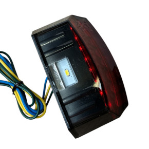 Boston LED taillight, black with smoked lens and license plate light