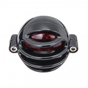 LED Aluminium black Taillight round Prison style