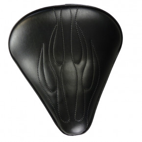 Grand selle solo noir style flammé