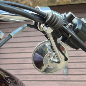 Chrome rétro Miroir avec pince marque e