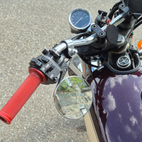 Chrome rétro Miroir avec pince marque e