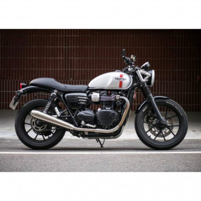Flache Cafe Racer Sitzbank The Rattler schwarz für Triumph