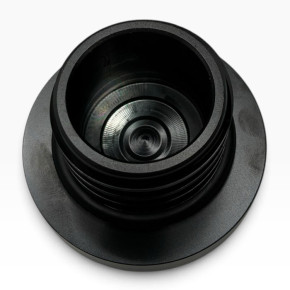 Tankdeckel schwarz Wave Style für Harley-Davidson 83-95 Nicht belüftet