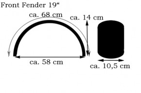 Front Fender ribbed Style for Wide Glide fork